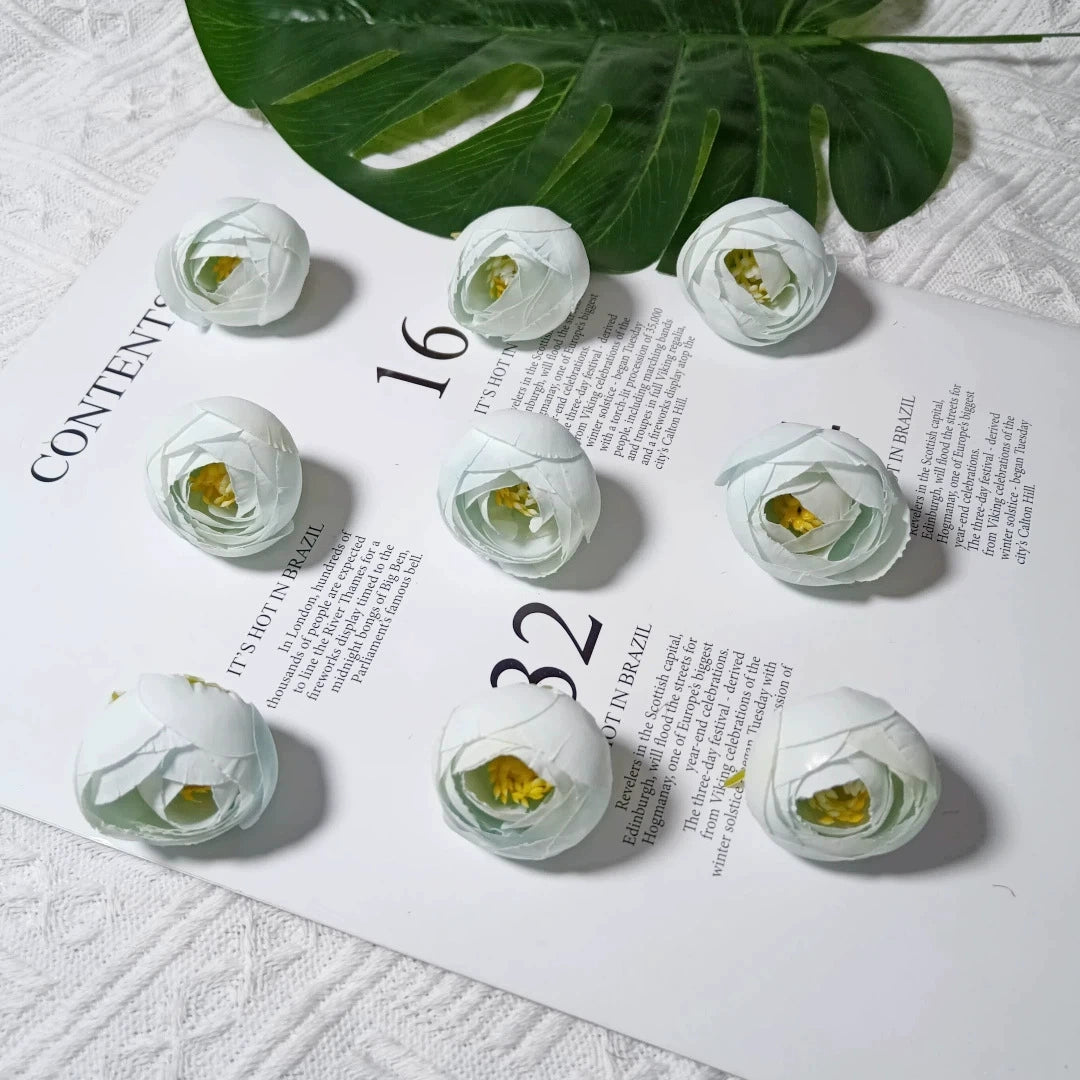 10er-Pack Künstliche Rosenknospen 3,5 cm, Vintage Teerosen aus Seidenstoff, Realistische Deko-Blüten für DIY-Projekte, Hochzeit & Floristik