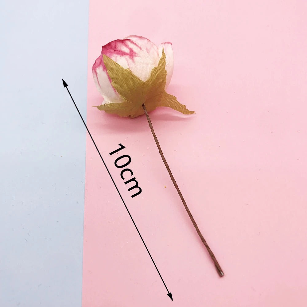 Künstlicher Rosenstrauß, 10 cm, realistisch, ideal für Hochzeiten, Geschenke, Dekoration, langlebig, pflegeleicht, 6 Blüten