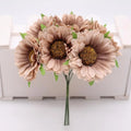Künstliche Chrysanthemenköpfe, 11 cm Seidenblumen im Bund, Täuschend echte Kunstblumen für DIY, Hochzeit, Gestecke und Floristik-Bedarf