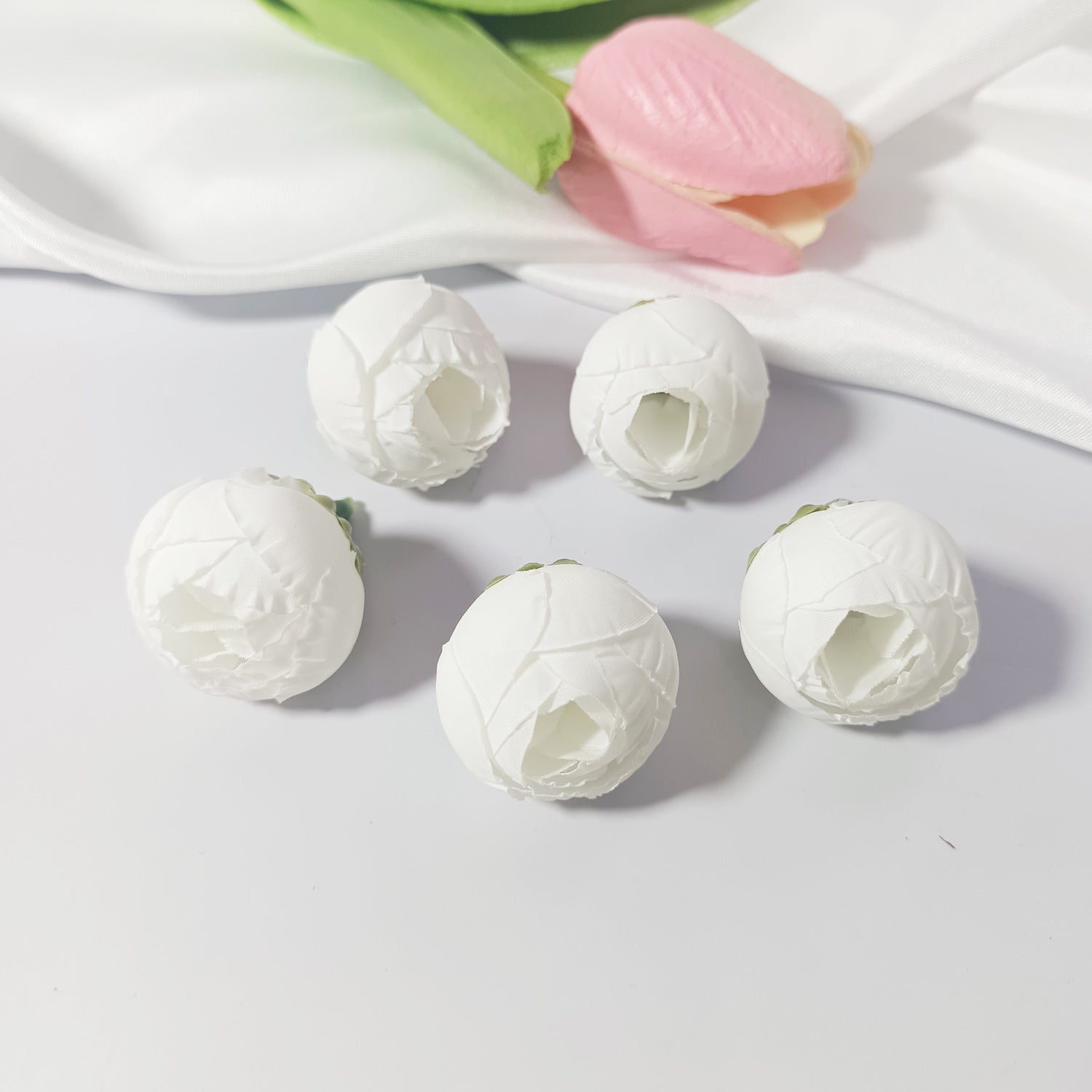 Künstliche Rosenknospen 3 cm, realistisch, ideal für DIY Hochzeitsfloristik, Geschenke, Dekoration, 5 Stück