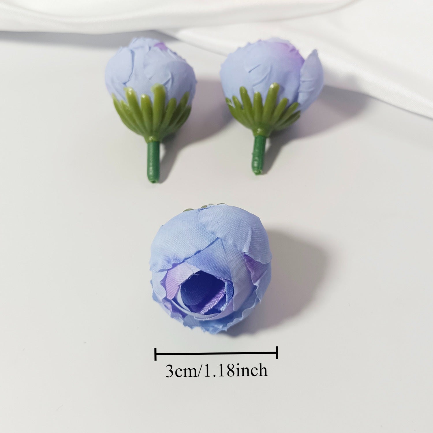 Künstliche Rosenknospen 3 cm, realistisch, ideal für DIY Hochzeitsfloristik, Geschenke, Dekoration, 5 Stück