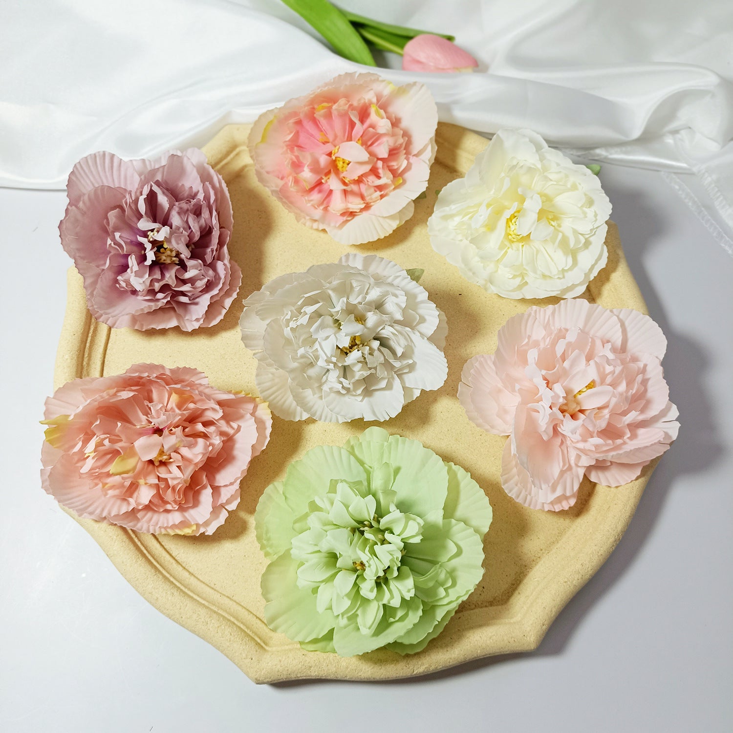 10x Pfingstrosenköpfe künstlich, Ø 10 cm, hochwertige Seidenblumen für DIY-Projekte, Gestecke, Hochzeitsdeko, Mengenrabatt für Floristen