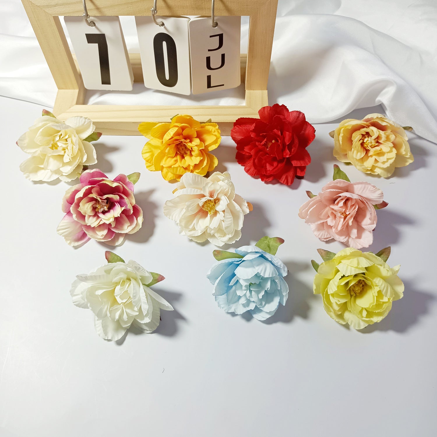 Realistische Kunstblumen Schlaflilien, 7 cm, 10 Stück, für Hochzeiten, DIY-Bastelprojekte, Wohnkultur, Floristenbedarf