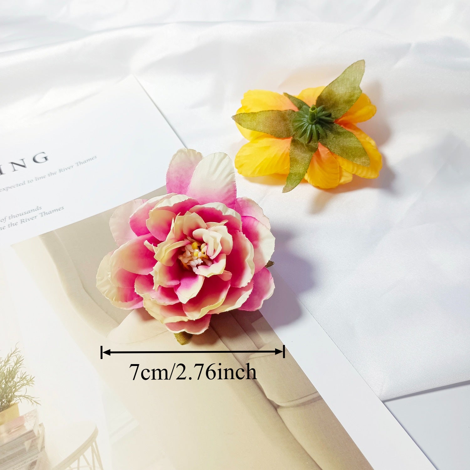 Realistische Kunstblumen Schlaflilien, 7 cm, 10 Stück, für Hochzeiten, DIY-Bastelprojekte, Wohnkultur, Floristenbedarf