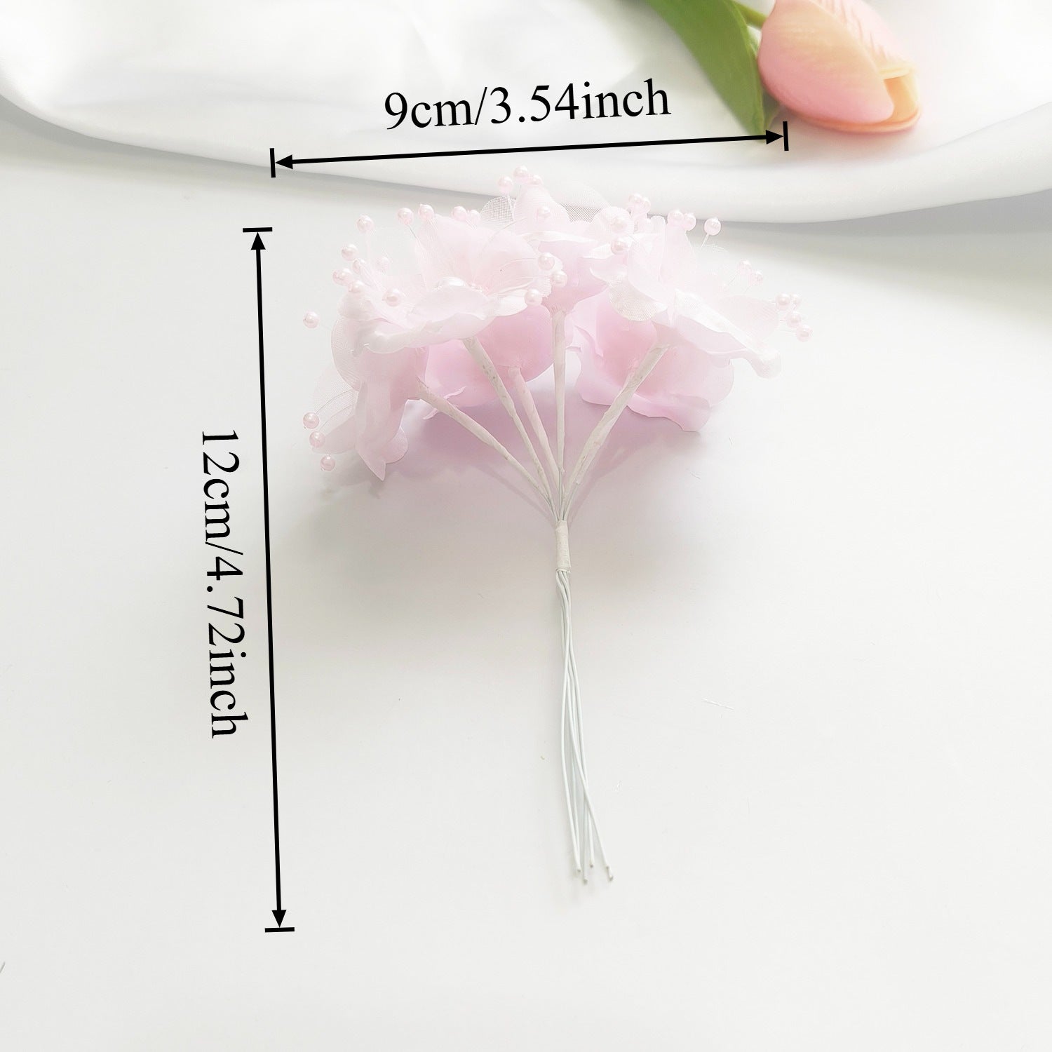 Faux-Blumenperlen-Haaraccessoire, 12 cm, handgefertigt, perfekt für Hochzeiten, DIY-Projekte, Braut- und Veranstaltungsdekoration