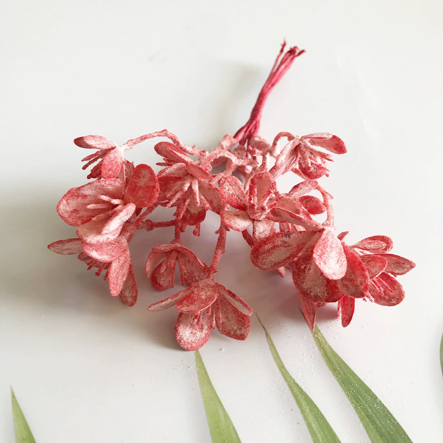 Künstliche Blumen DIY Set, 16,5 cm, realistische grüne Blätter, 8 Farben, für Hochzeiten, Veranstaltungen, Dekoration, Geschenke