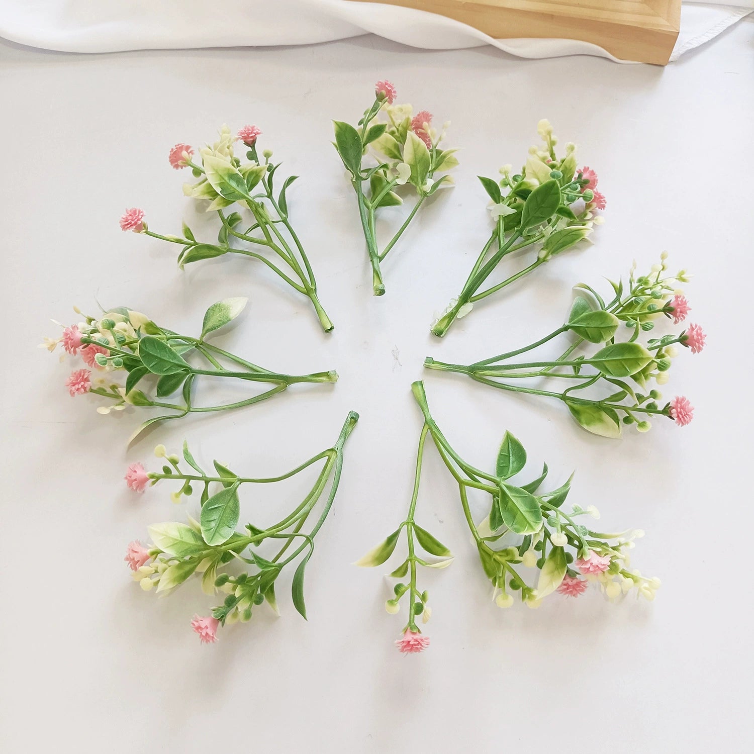 Künstliche Schleierkraut Blumenköpfe, 11,5 cm, Täuschend echte Mini-Blumen für DIY, Basteln, Hochzeit, Gestecke, Kränze & Floristikbedarf