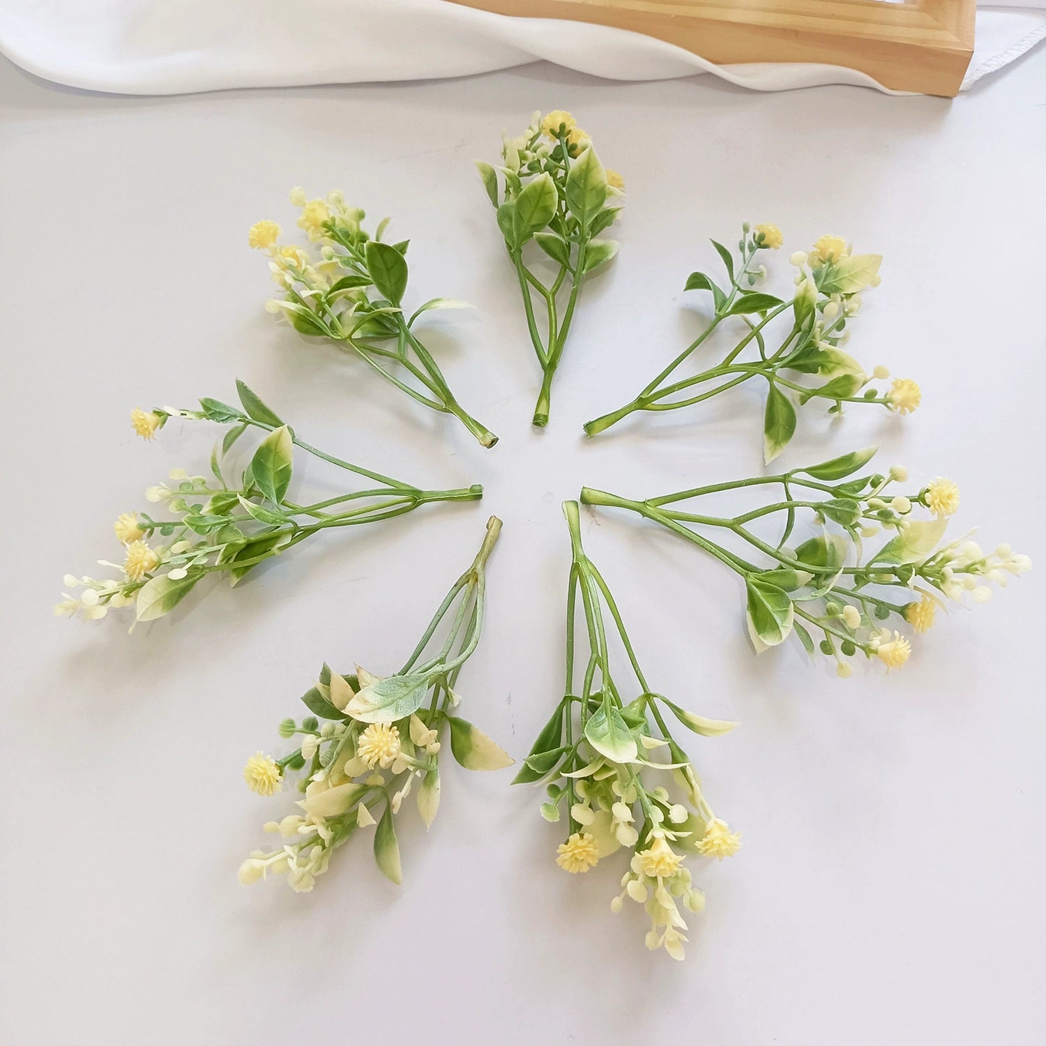 Künstliche Schleierkraut Blumenköpfe, 11,5 cm, Täuschend echte Mini-Blumen für DIY, Basteln, Hochzeit, Gestecke, Kränze & Floristikbedarf