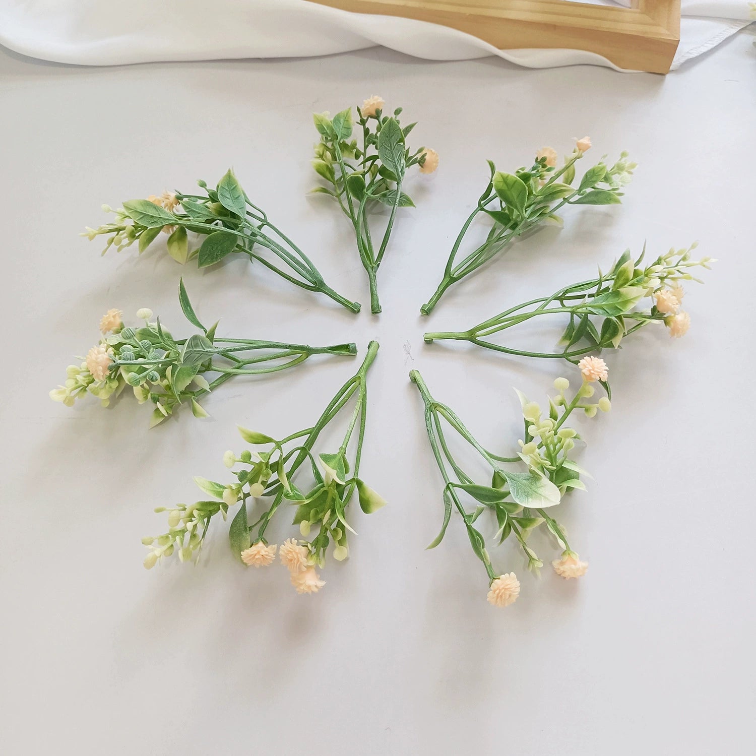 Künstliche Schleierkraut Blumenköpfe, 11,5 cm, Täuschend echte Mini-Blumen für DIY, Basteln, Hochzeit, Gestecke, Kränze & Floristikbedarf