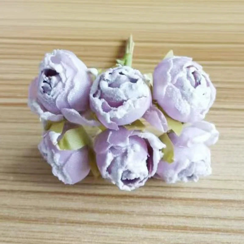 Einzelner Rosenkopf 7 cm aus Seidenstoff, Täuschend echte Kunstrose für DIY-Bastelprojekte, Hochzeitsfloristik, Gestecke und Dekoration