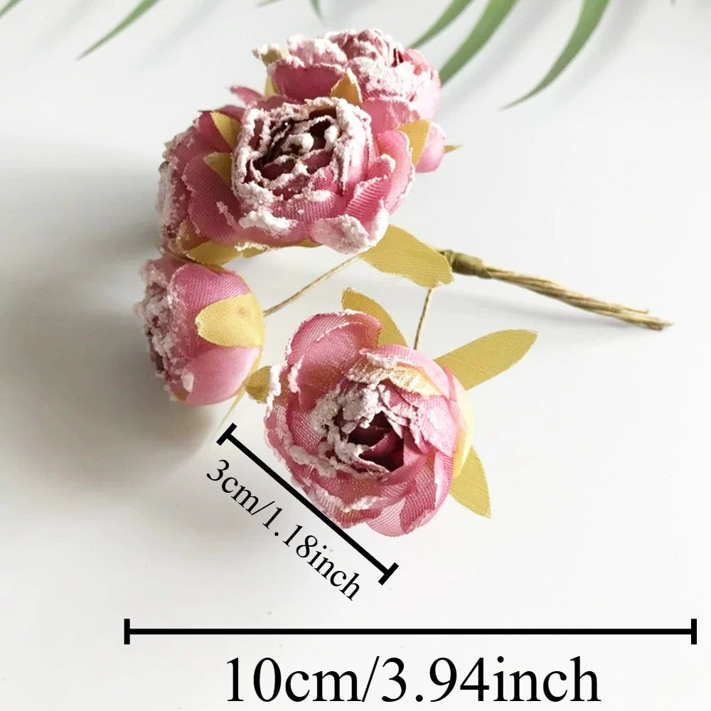 Einzelner Rosenkopf 7 cm aus Seidenstoff, Täuschend echte Kunstrose für DIY-Bastelprojekte, Hochzeitsfloristik, Gestecke und Dekoration