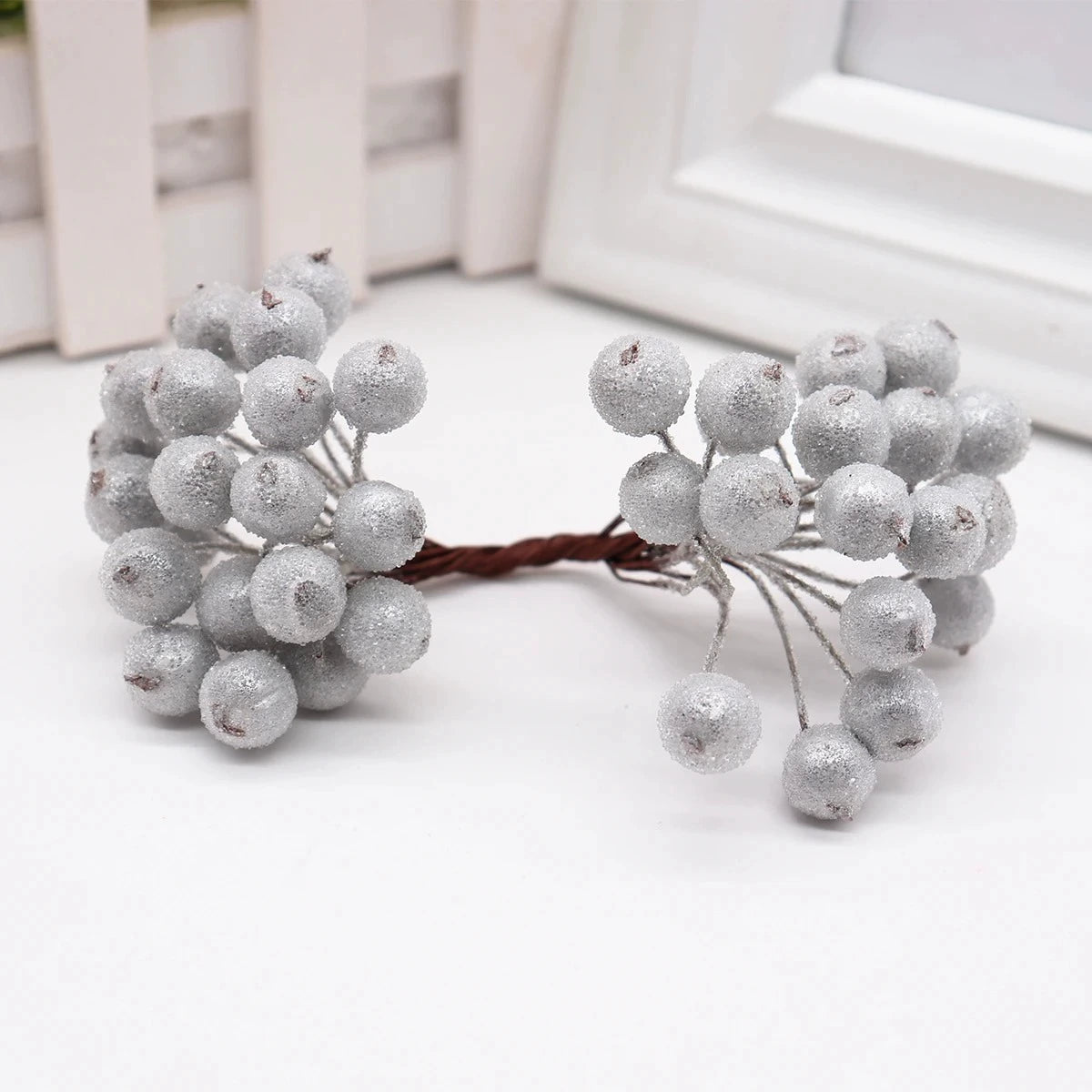 Künstliche Beerenblüten, 1,2 cm Durchmesser, langlebig, 14 cm lang, 13 Farben, ideal für Hochzeiten, Floristen, DIY-Geschenke, Tischdekoration