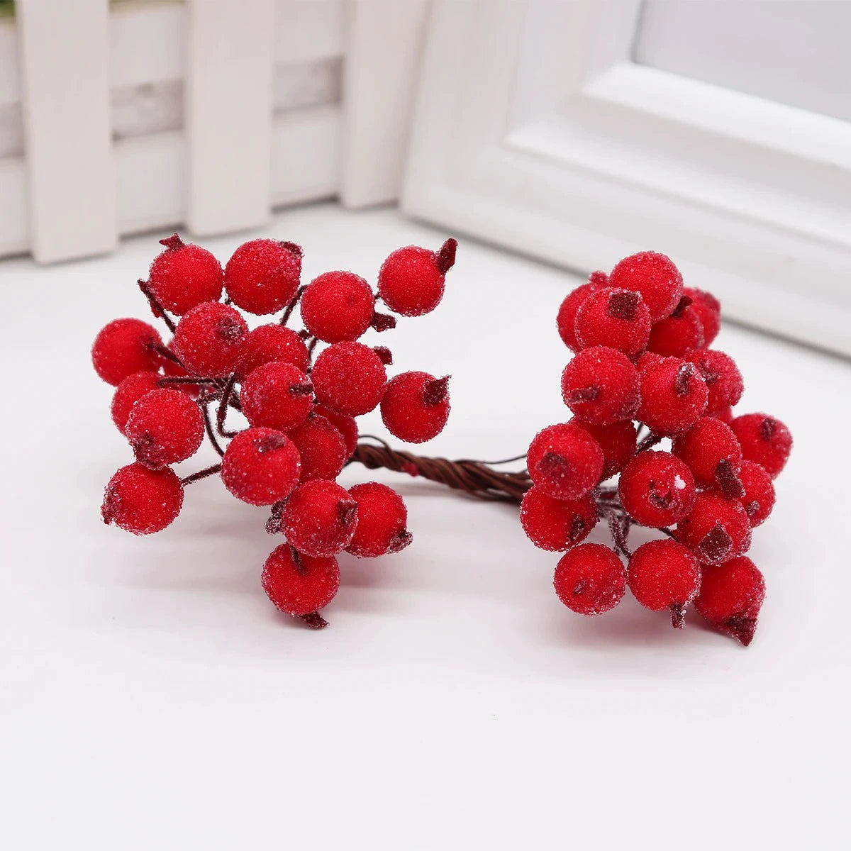 Künstliche Beerenblüten, 1,2 cm Durchmesser, langlebig, 14 cm lang, 13 Farben, ideal für Hochzeiten, Floristen, DIY-Geschenke, Tischdekoration