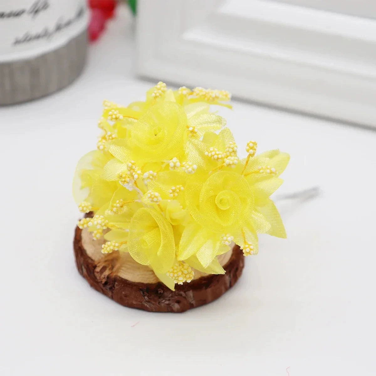 Künstliche Pfingstrose Blumenstrauß, 11 cm, realistische Optik, Gold und Silber, ideal für Hochzeiten, Dekoration, Geschenke