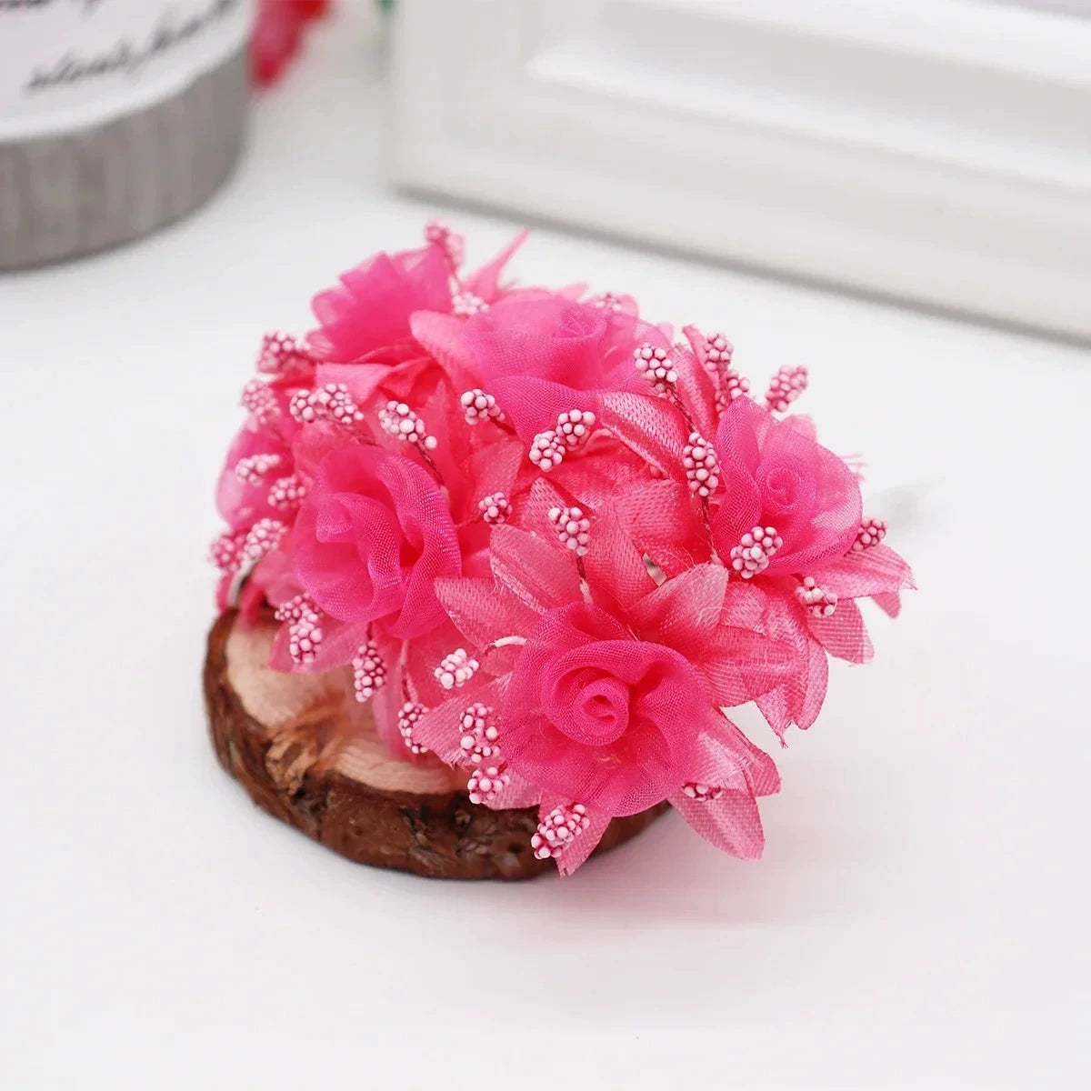 Künstliche Pfingstrose Blumenstrauß, 11 cm, realistische Optik, Gold und Silber, ideal für Hochzeiten, Dekoration, Geschenke