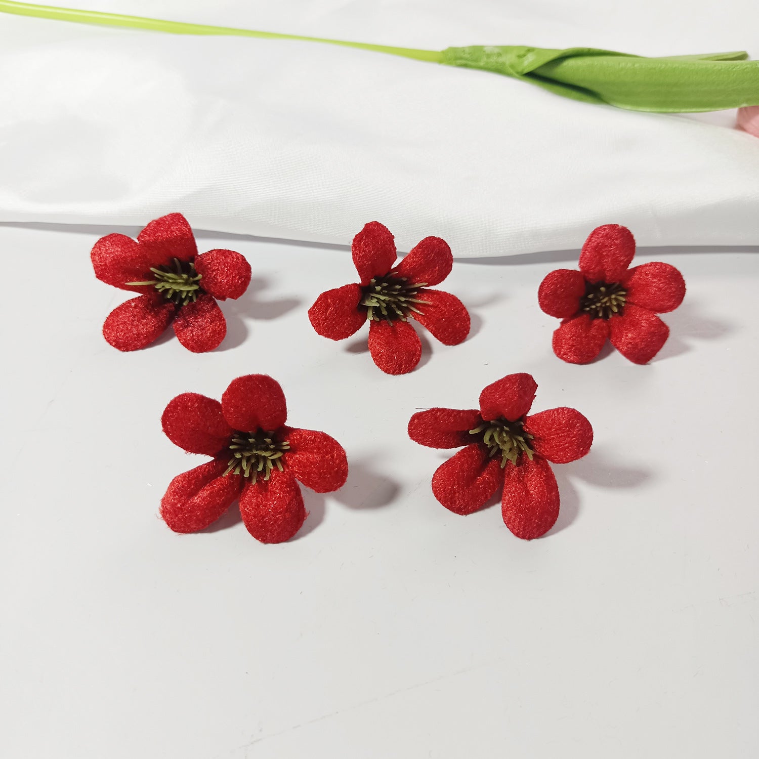 Wildblumen Blütenköpfe 10er Set, 4cm, Täuschend Echte Kunstblumen für Floristik & DIY, Hochzeit, Gestecke, Tischdeko, Mengenrabatt