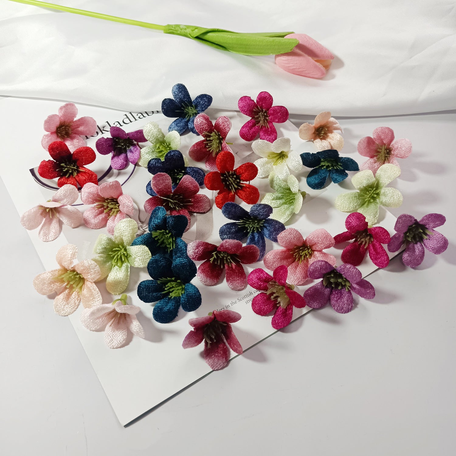 Wildblumen Blütenköpfe 10er Set, 4cm, Täuschend Echte Kunstblumen für Floristik & DIY, Hochzeit, Gestecke, Tischdeko, Mengenrabatt
