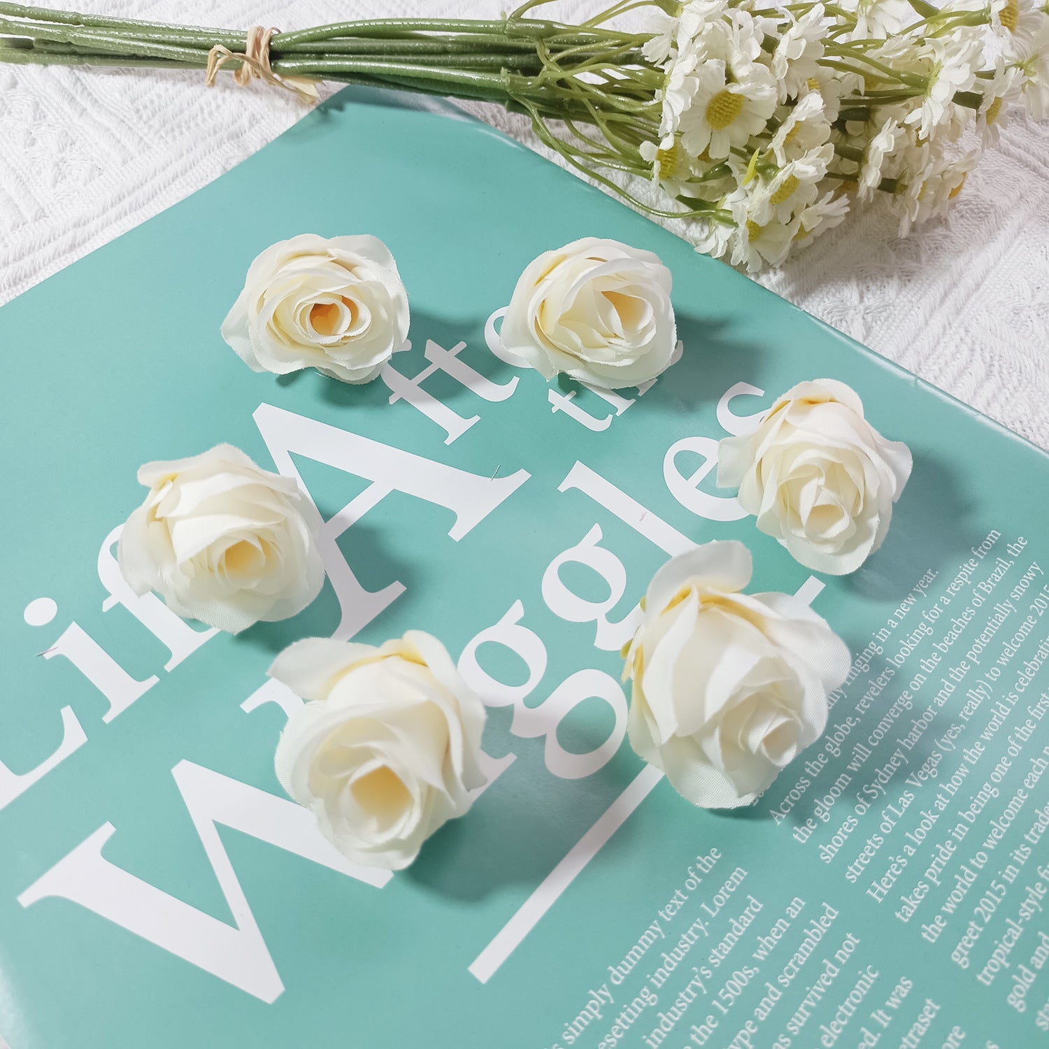 Künstliche kleine Rosenköpfe 4cm, realistisch, DIY Hochzeitsdekoration, Fotografie Requisiten, Geschenkverpackung, langlebig