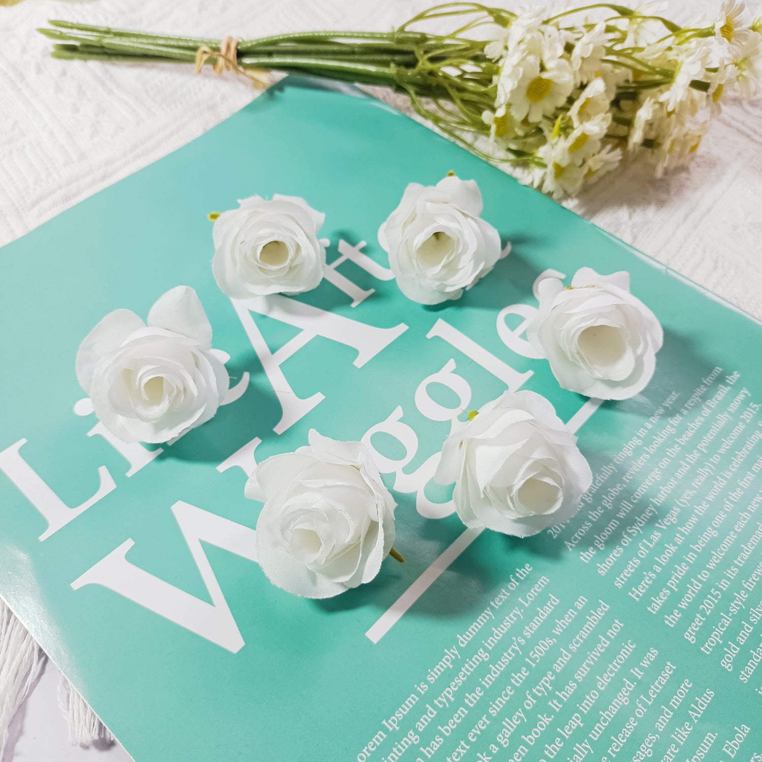 Künstliche kleine Rosenköpfe 4cm, realistisch, DIY Hochzeitsdekoration, Fotografie Requisiten, Geschenkverpackung, langlebig