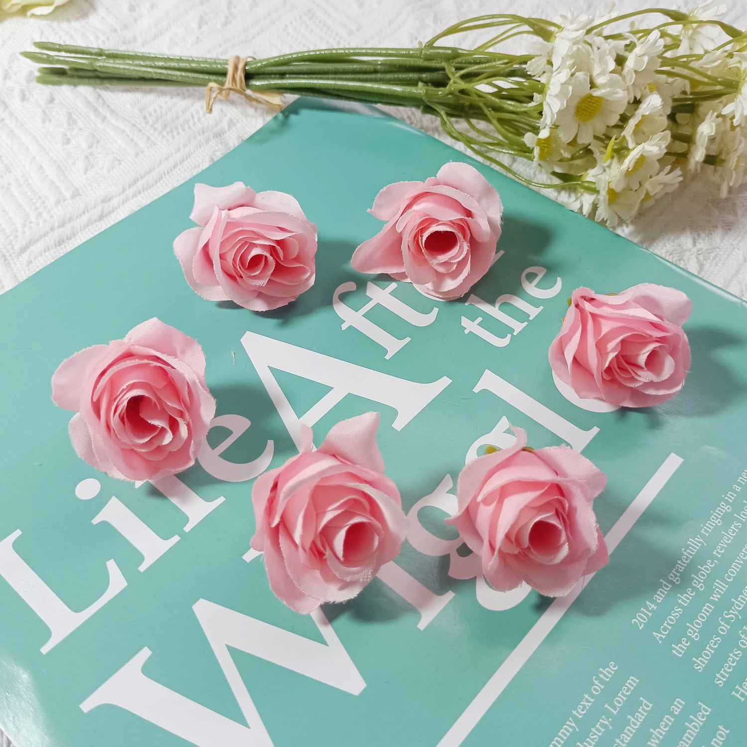 Künstliche kleine Rosenköpfe 4cm, realistisch, DIY Hochzeitsdekoration, Fotografie Requisiten, Geschenkverpackung, langlebig