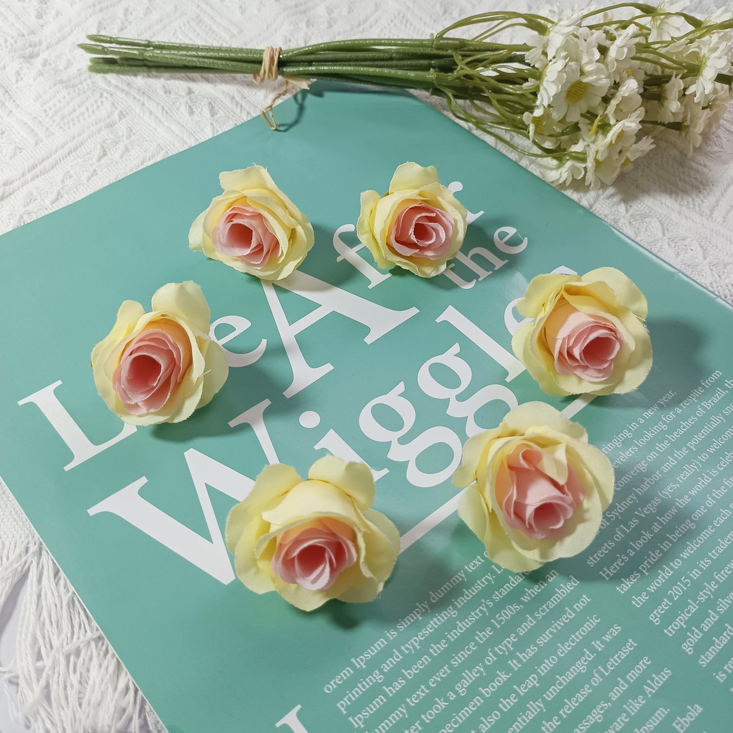 Künstliche kleine Rosenköpfe 4cm, realistisch, DIY Hochzeitsdekoration, Fotografie Requisiten, Geschenkverpackung, langlebig