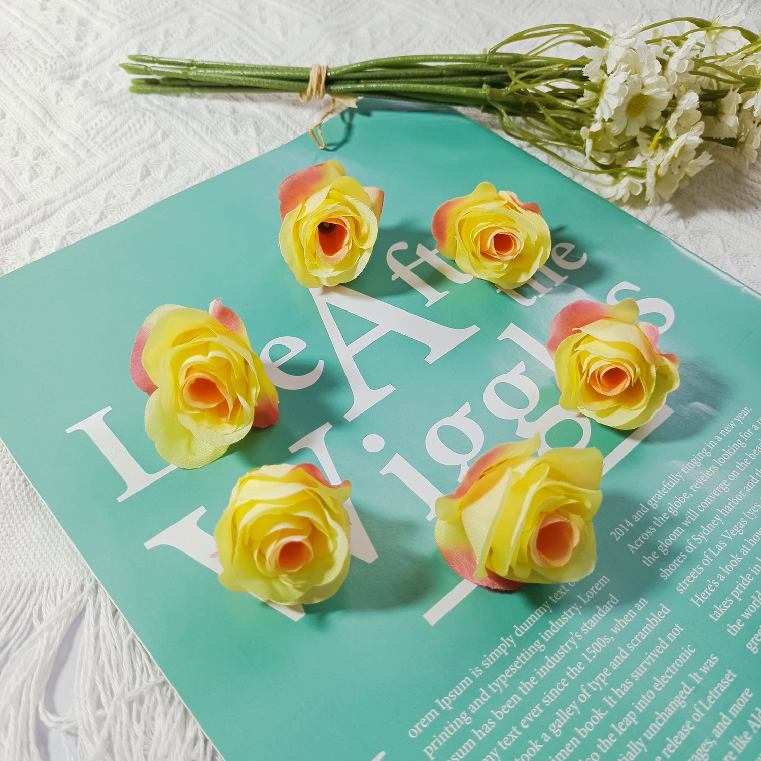 Künstliche kleine Rosenköpfe 4cm, realistisch, DIY Hochzeitsdekoration, Fotografie Requisiten, Geschenkverpackung, langlebig