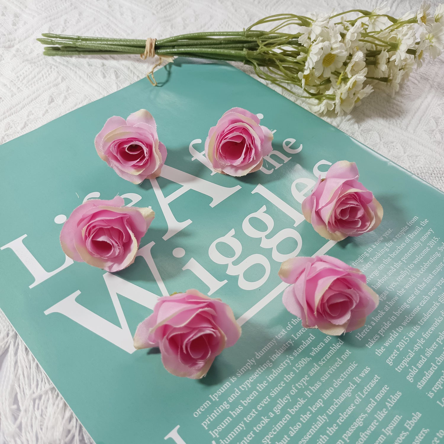 Künstliche kleine Rosenköpfe 4cm, realistisch, DIY Hochzeitsdekoration, Fotografie Requisiten, Geschenkverpackung, langlebig