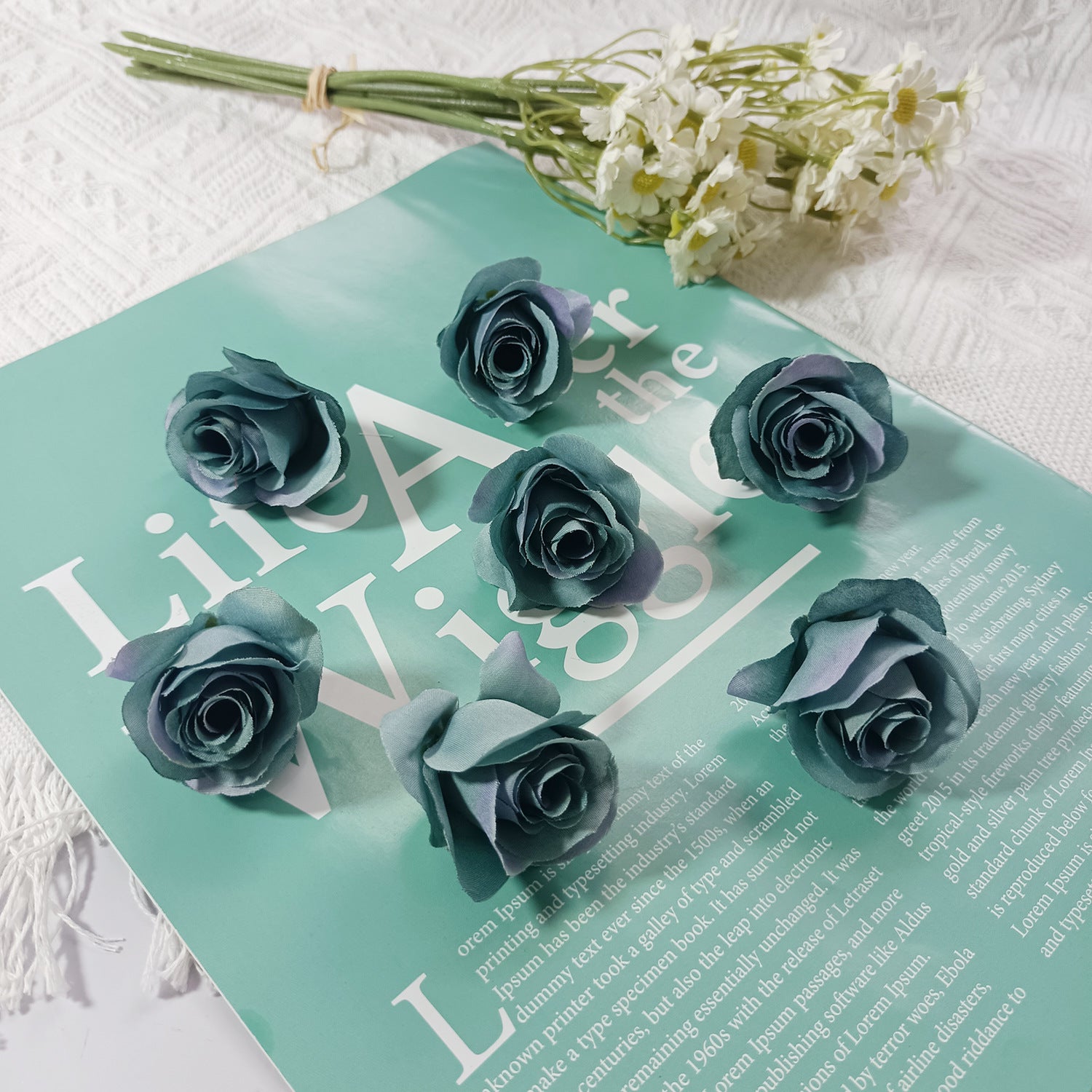 Künstliche kleine Rosenköpfe 4cm, realistisch, DIY Hochzeitsdekoration, Fotografie Requisiten, Geschenkverpackung, langlebig