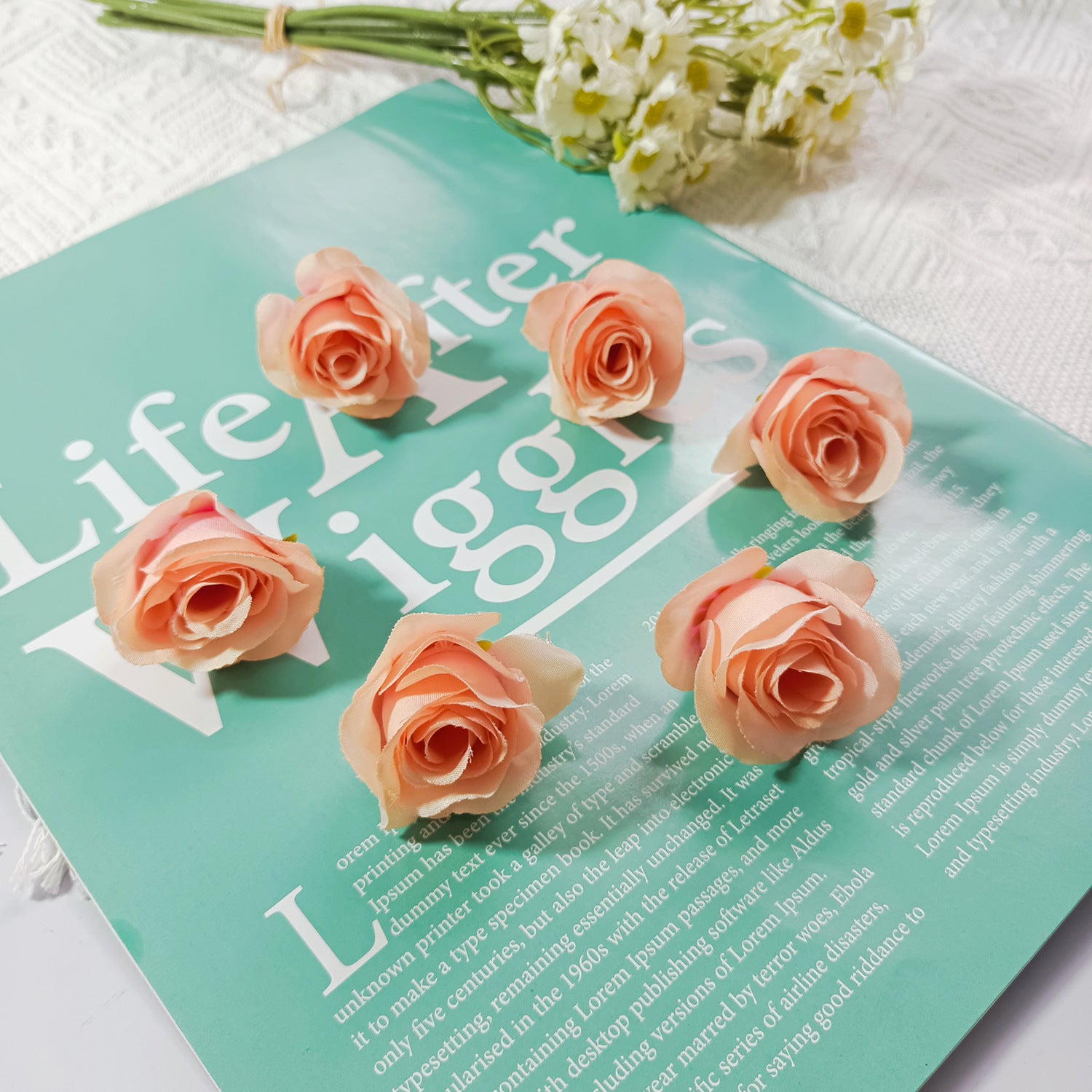 Künstliche kleine Rosenköpfe 4cm, realistisch, DIY Hochzeitsdekoration, Fotografie Requisiten, Geschenkverpackung, langlebig