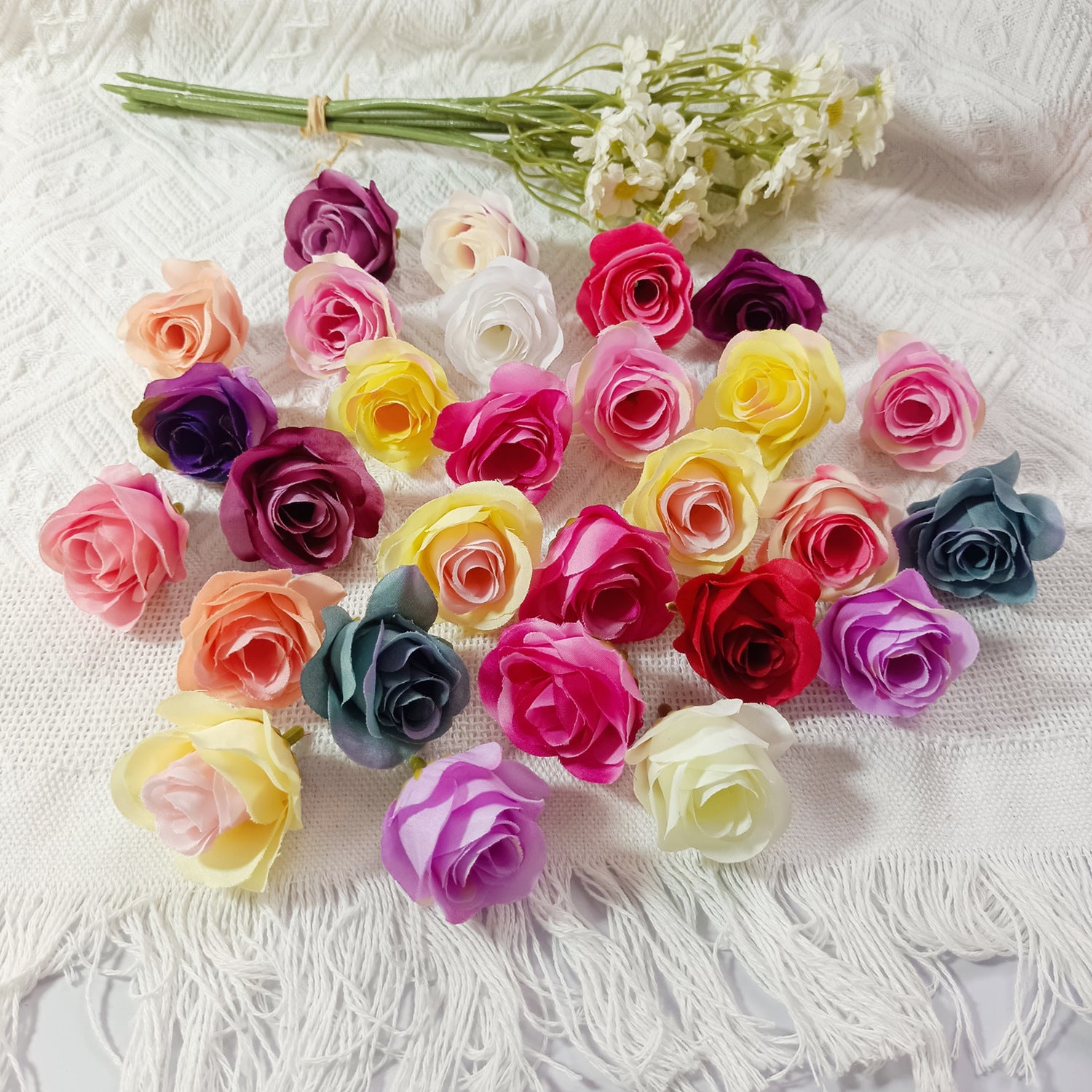 Künstliche kleine Rosenköpfe 4cm, realistisch, DIY Hochzeitsdekoration, Fotografie Requisiten, Geschenkverpackung, langlebig