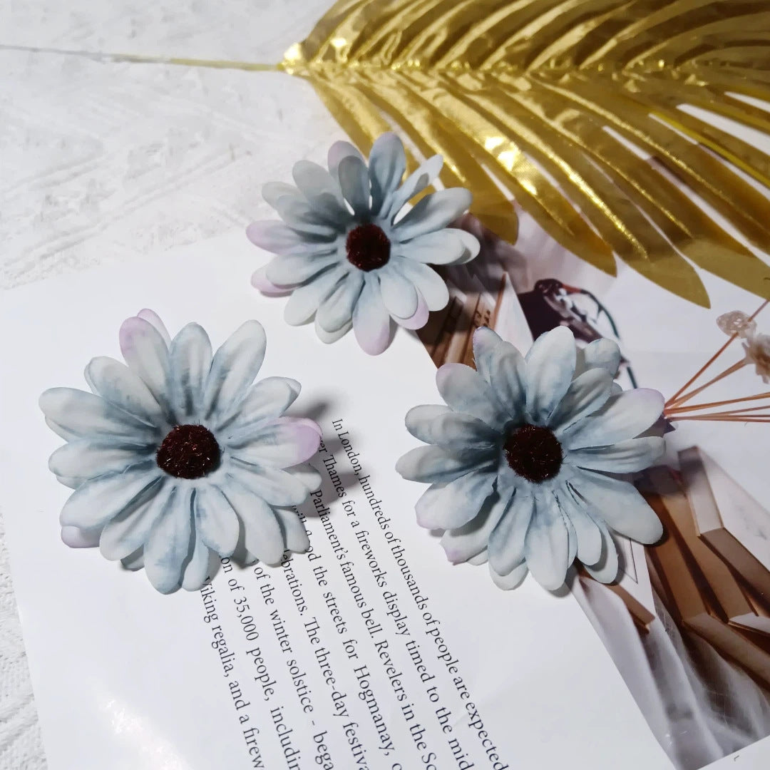 Gänseblümchen Blumenköpfe 7cm, Täuschend Echte Seidenblumen zum Basteln, DIY Kunstblumen für Hochzeit, Gestecke, Floristik | Mengenrabatte