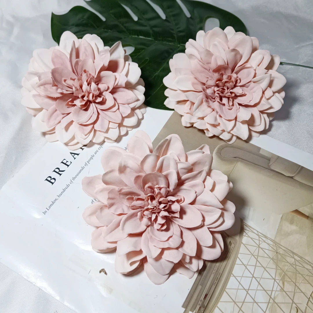 Dahlienkopf 11 cm, Künstliche Dahlien-Blüte in Realistischer Optik, Premium Kunstblume für DIY, Hochzeit, Gestecke, Dekoration