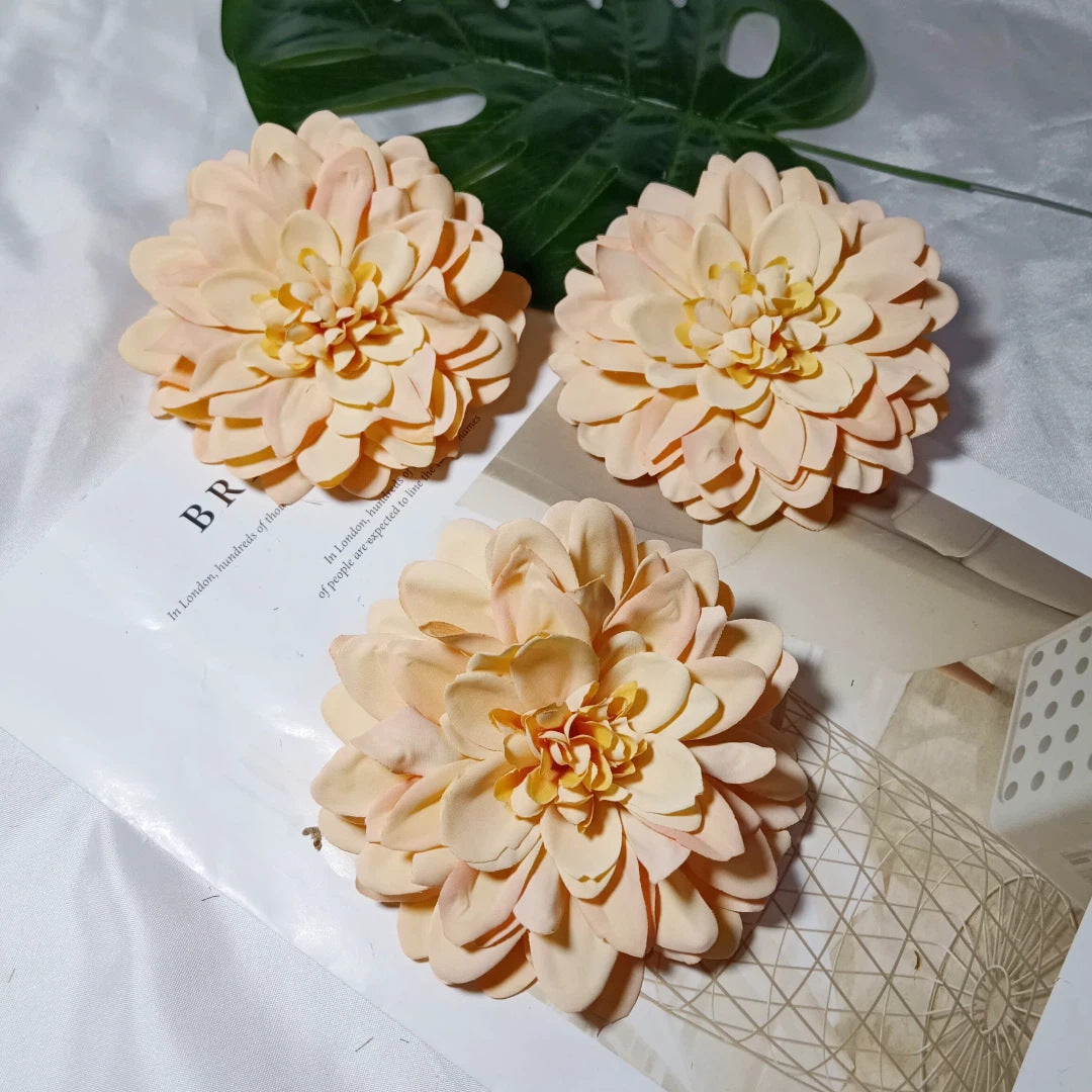 Dahlienkopf 11 cm, Künstliche Dahlien-Blüte in Realistischer Optik, Premium Kunstblume für DIY, Hochzeit, Gestecke, Dekoration