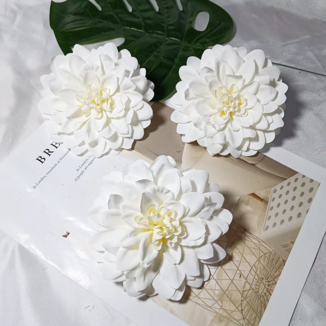 Dahlienkopf 11 cm, Künstliche Dahlien-Blüte in Realistischer Optik, Premium Kunstblume für DIY, Hochzeit, Gestecke, Dekoration