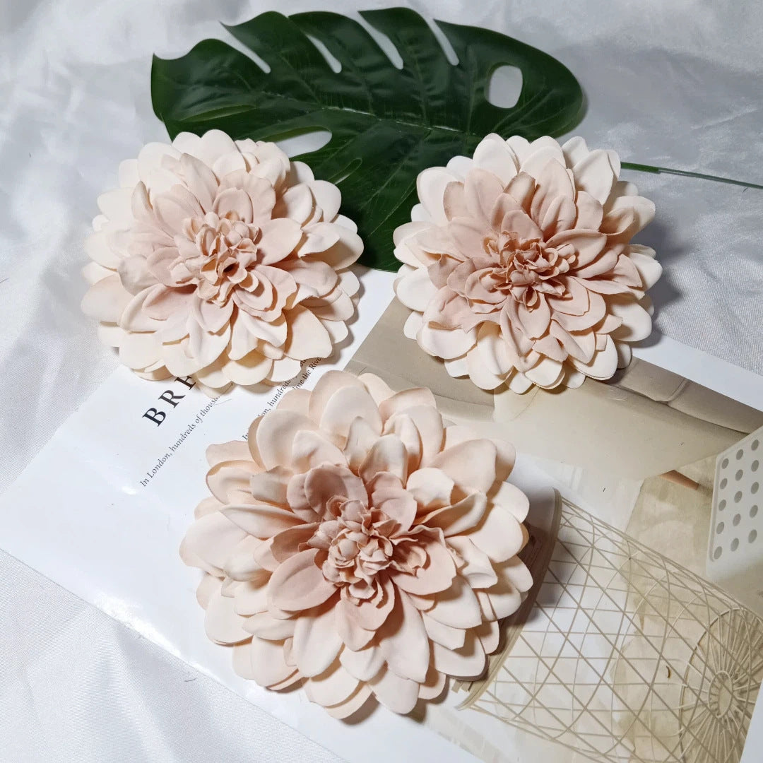 Dahlienkopf 11 cm, Künstliche Dahlien-Blüte in Realistischer Optik, Premium Kunstblume für DIY, Hochzeit, Gestecke, Dekoration