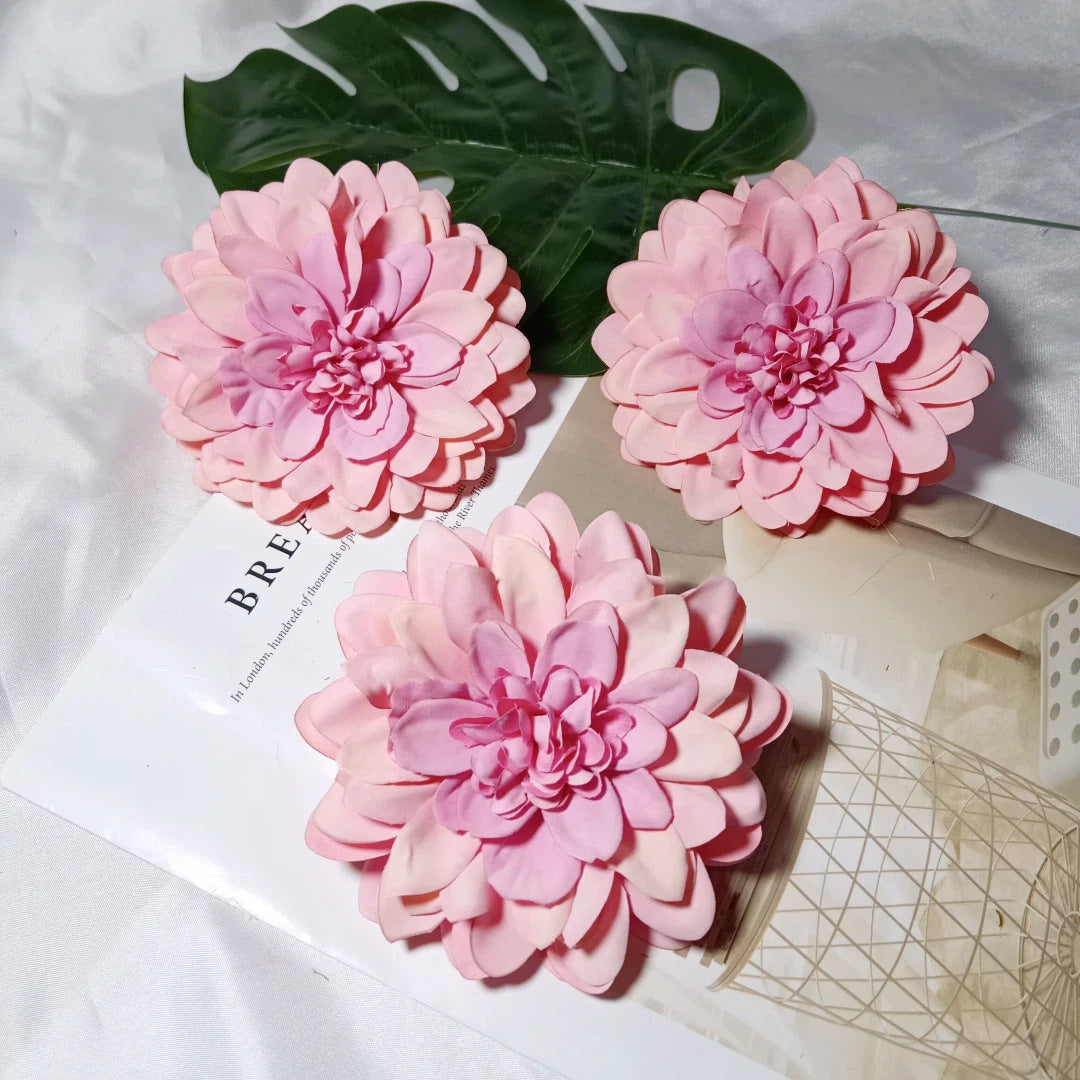 Dahlienkopf 11 cm, Künstliche Dahlien-Blüte in Realistischer Optik, Premium Kunstblume für DIY, Hochzeit, Gestecke, Dekoration