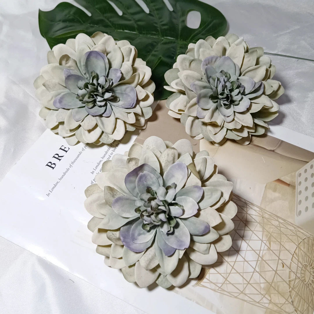 Dahlienkopf 11 cm, Künstliche Dahlien-Blüte in Realistischer Optik, Premium Kunstblume für DIY, Hochzeit, Gestecke, Dekoration