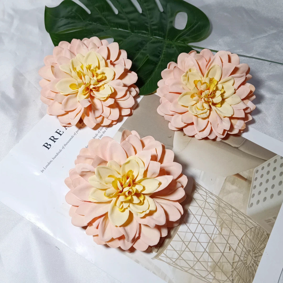 Dahlienkopf 11 cm, Künstliche Dahlien-Blüte in Realistischer Optik, Premium Kunstblume für DIY, Hochzeit, Gestecke, Dekoration