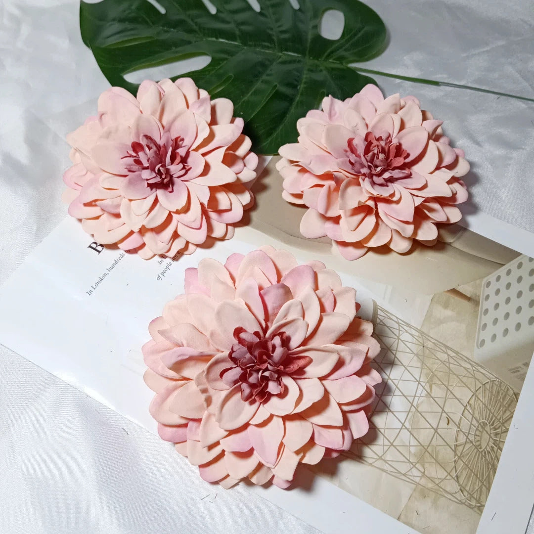 Dahlienkopf 11 cm, Künstliche Dahlien-Blüte in Realistischer Optik, Premium Kunstblume für DIY, Hochzeit, Gestecke, Dekoration
