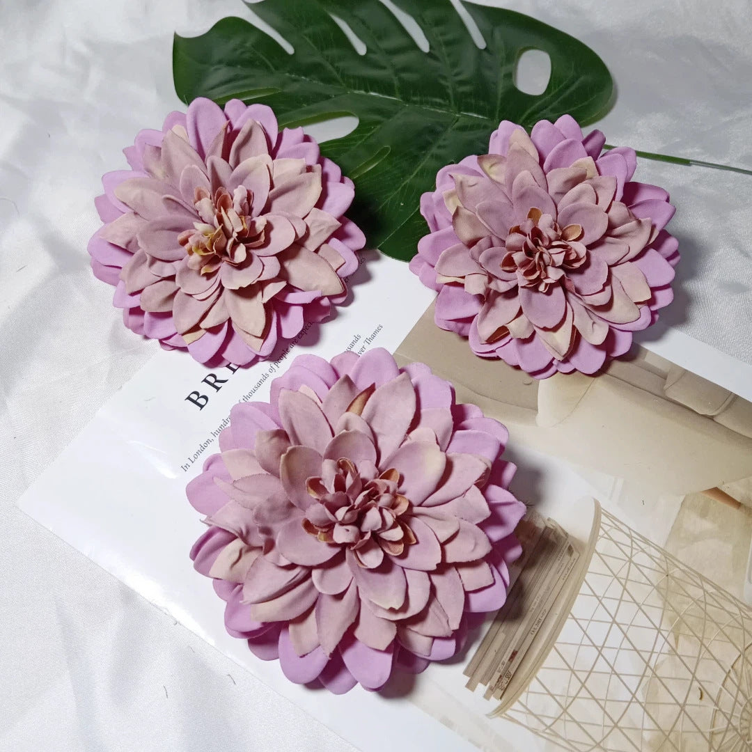 Dahlienkopf 11 cm, Künstliche Dahlien-Blüte in Realistischer Optik, Premium Kunstblume für DIY, Hochzeit, Gestecke, Dekoration