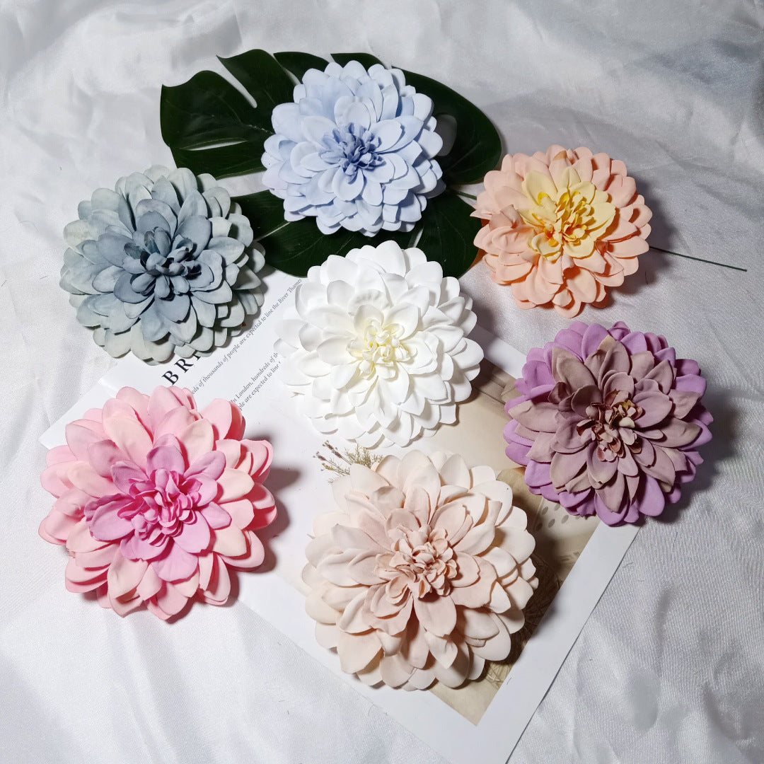 Dahlienkopf 11 cm, Künstliche Dahlien-Blüte in Realistischer Optik, Premium Kunstblume für DIY, Hochzeit, Gestecke, Dekoration