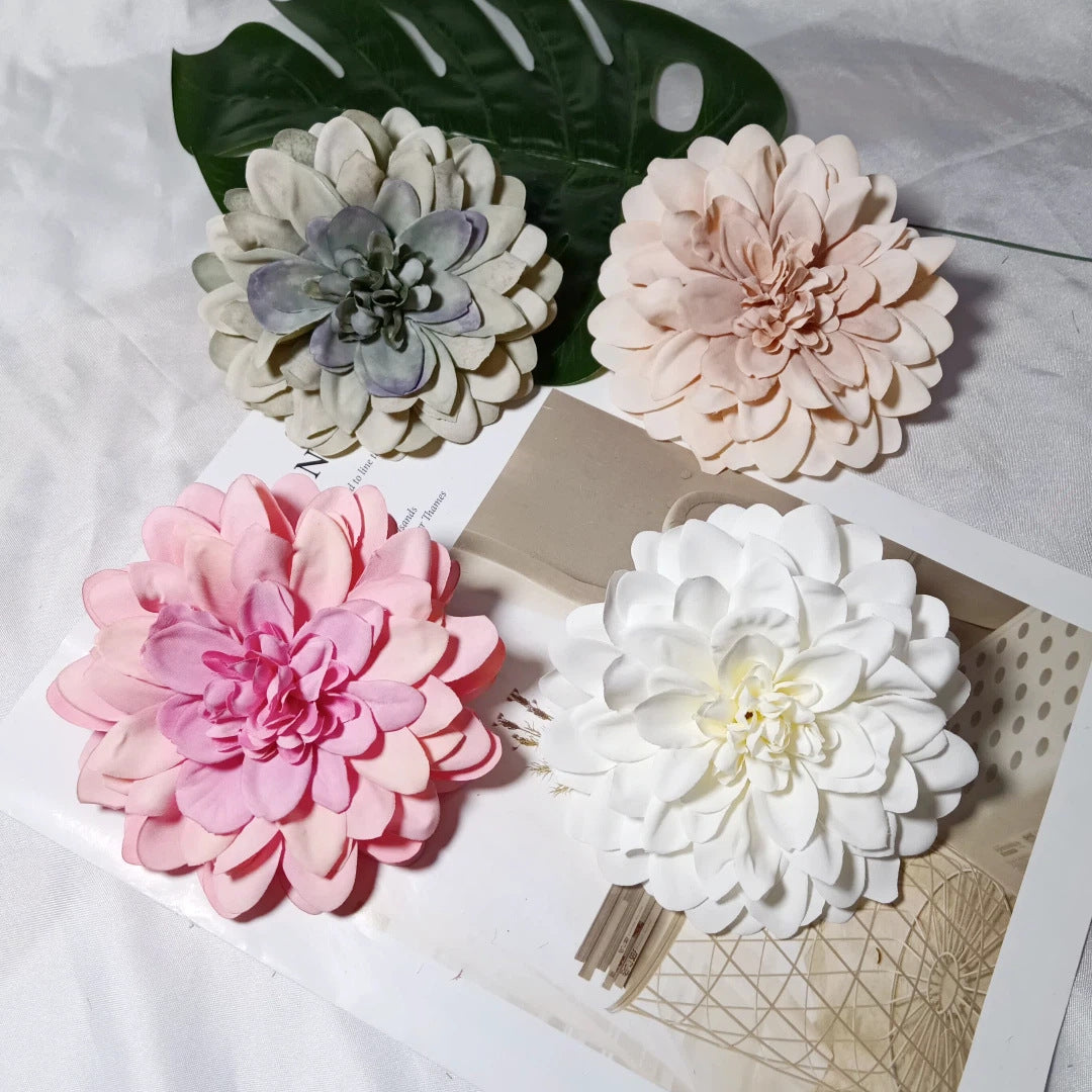 Dahlienkopf 11 cm, Künstliche Dahlien-Blüte in Realistischer Optik, Premium Kunstblume für DIY, Hochzeit, Gestecke, Dekoration