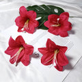 Künstliche Lilienblüten, 10 cm Durchmesser, realistische Optik, ideal für Hochzeiten, DIY Dekorationen, Blumenarrangements, Tischdekoration