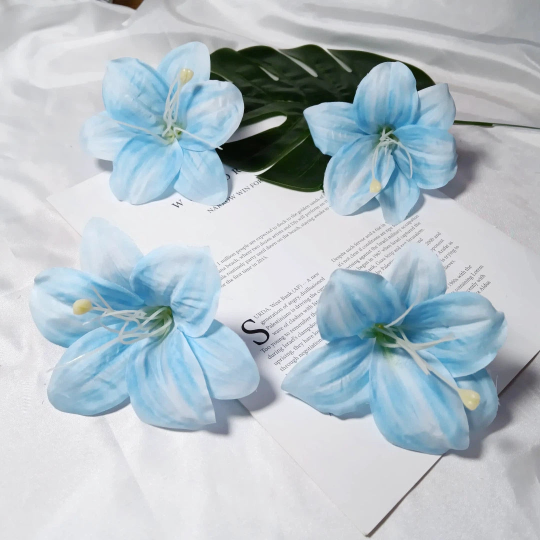 Künstliche Lilienblüten, 10 cm Durchmesser, realistische Optik, ideal für Hochzeiten, DIY Dekorationen, Blumenarrangements, Tischdekoration