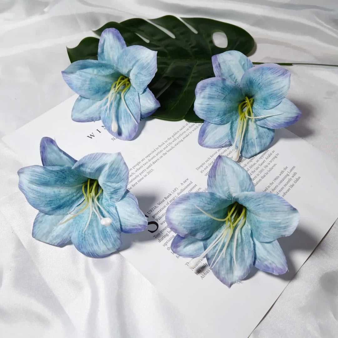 Künstliche Lilienblüten, 10 cm Durchmesser, realistische Optik, ideal für Hochzeiten, DIY Dekorationen, Blumenarrangements, Tischdekoration