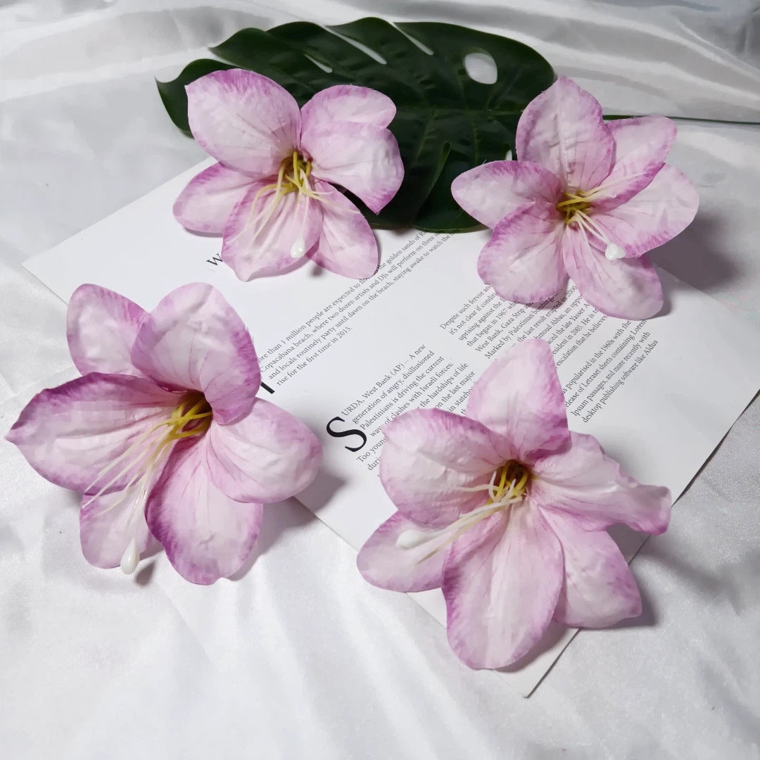 Künstliche Lilienblüten, 10 cm Durchmesser, realistische Optik, ideal für Hochzeiten, DIY Dekorationen, Blumenarrangements, Tischdekoration