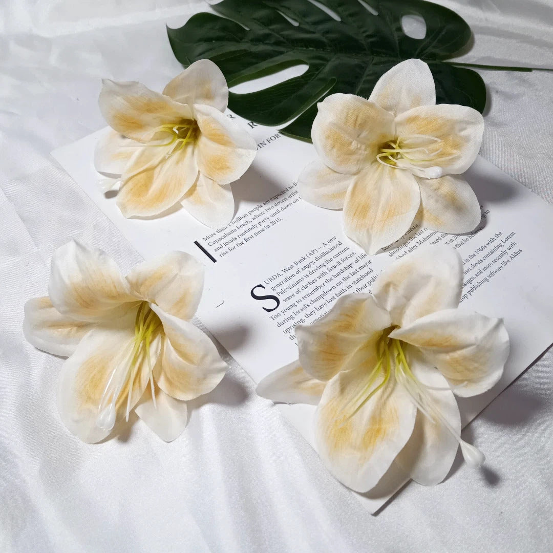 Künstliche Lilienblüten, 10 cm Durchmesser, realistische Optik, ideal für Hochzeiten, DIY Dekorationen, Blumenarrangements, Tischdekoration
