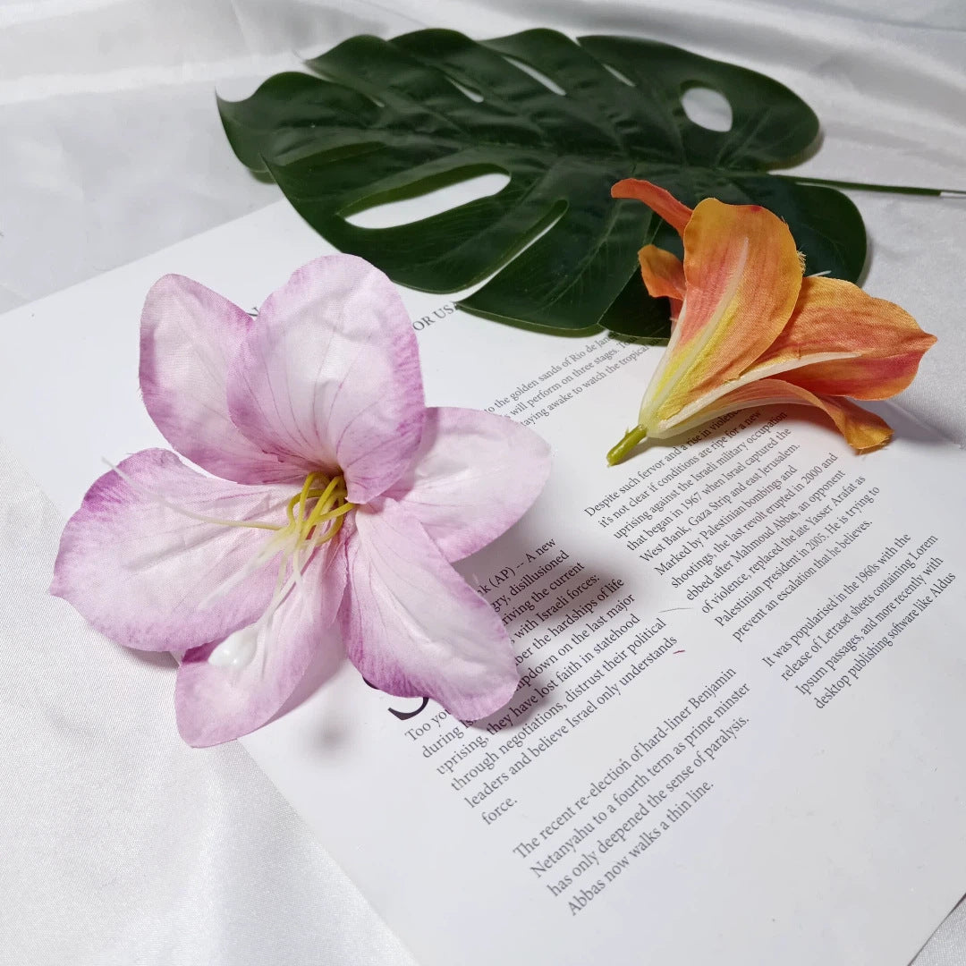Künstliche Lilienblüten, 10 cm Durchmesser, realistische Optik, ideal für Hochzeiten, DIY Dekorationen, Blumenarrangements, Tischdekoration
