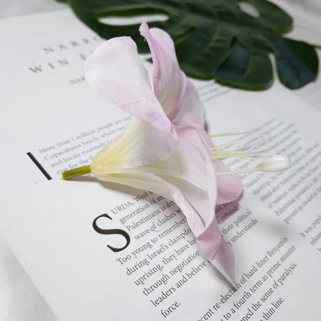 Künstliche Lilienblüten, 10 cm Durchmesser, realistische Optik, ideal für Hochzeiten, DIY Dekorationen, Blumenarrangements, Tischdekoration