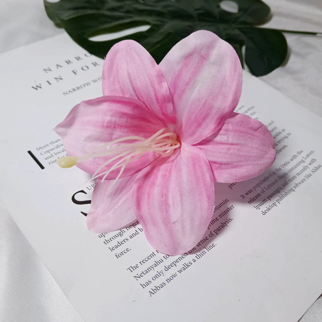 Künstliche Lilienblüten, 10 cm Durchmesser, realistische Optik, ideal für Hochzeiten, DIY Dekorationen, Blumenarrangements, Tischdekoration